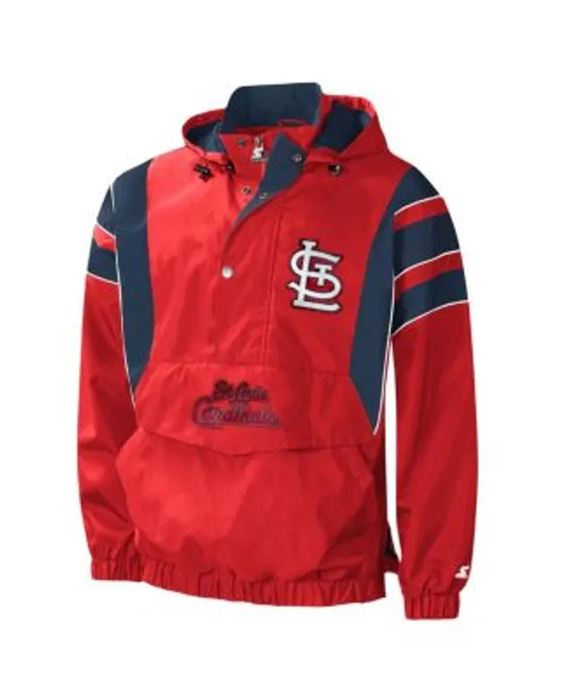 Starter St. Louis Cardinals Hooded Nylon Full-Zip Jacket L / Black Mens Sportswear