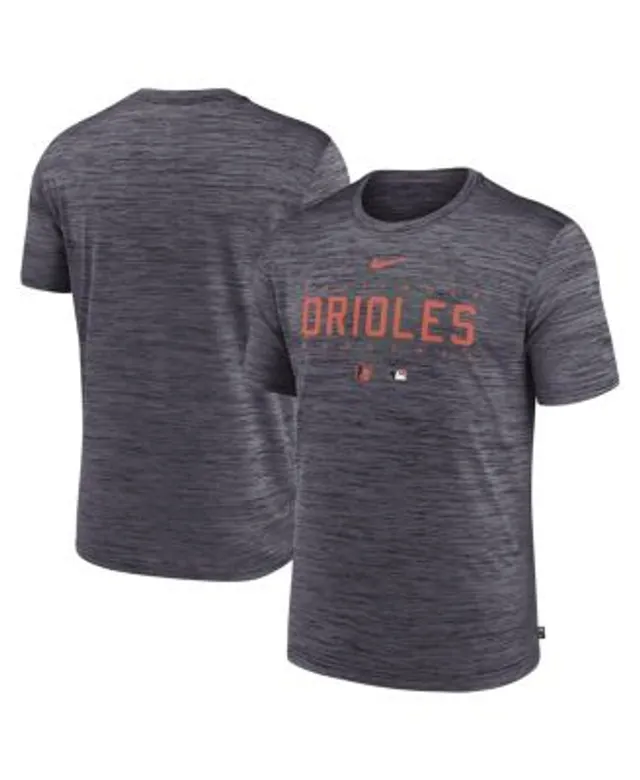Baltimore Orioles Nike Shirt Mens Small Gray Black 3/4 Sleeve