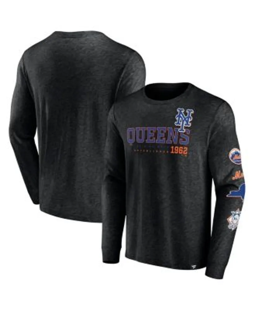 Fanatics Men's Branded Black New York Mets High Whip Pitcher Long Sleeve T- shirt