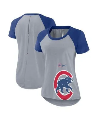 Touch Women's Royal and Gray Chicago Cubs Waffle Raglan Long Sleeve T-shirt  - Macy's