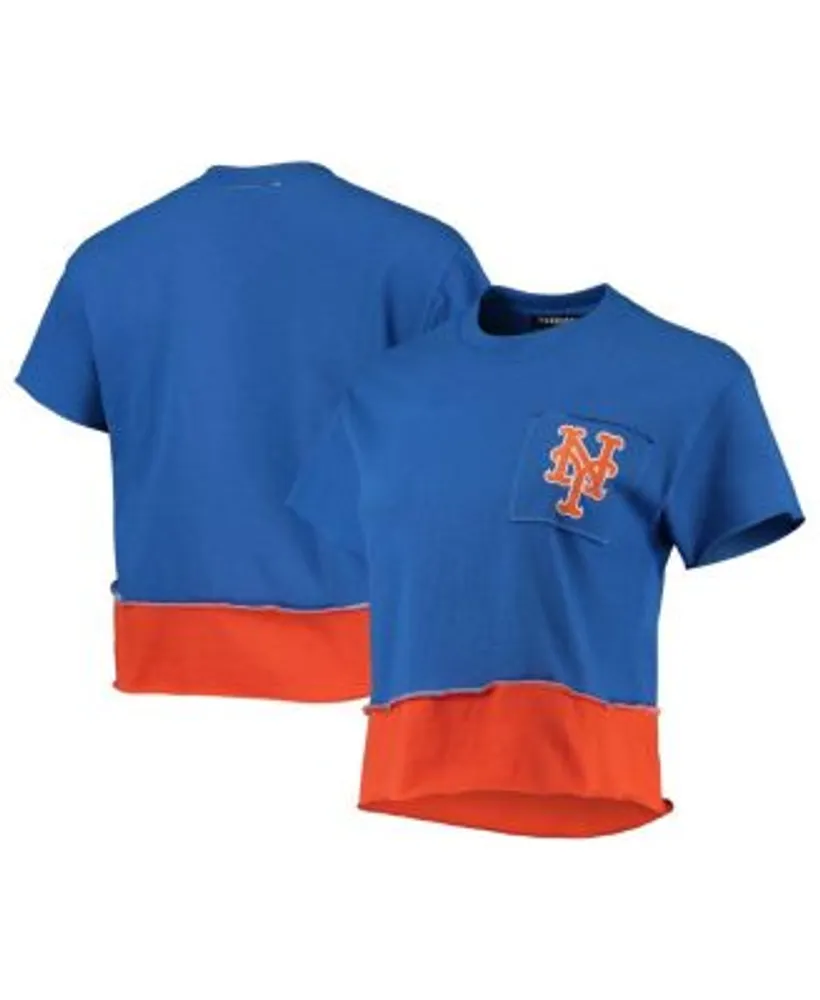 New York Mets Refried Apparel Women's Cropped T-Shirt - Royal