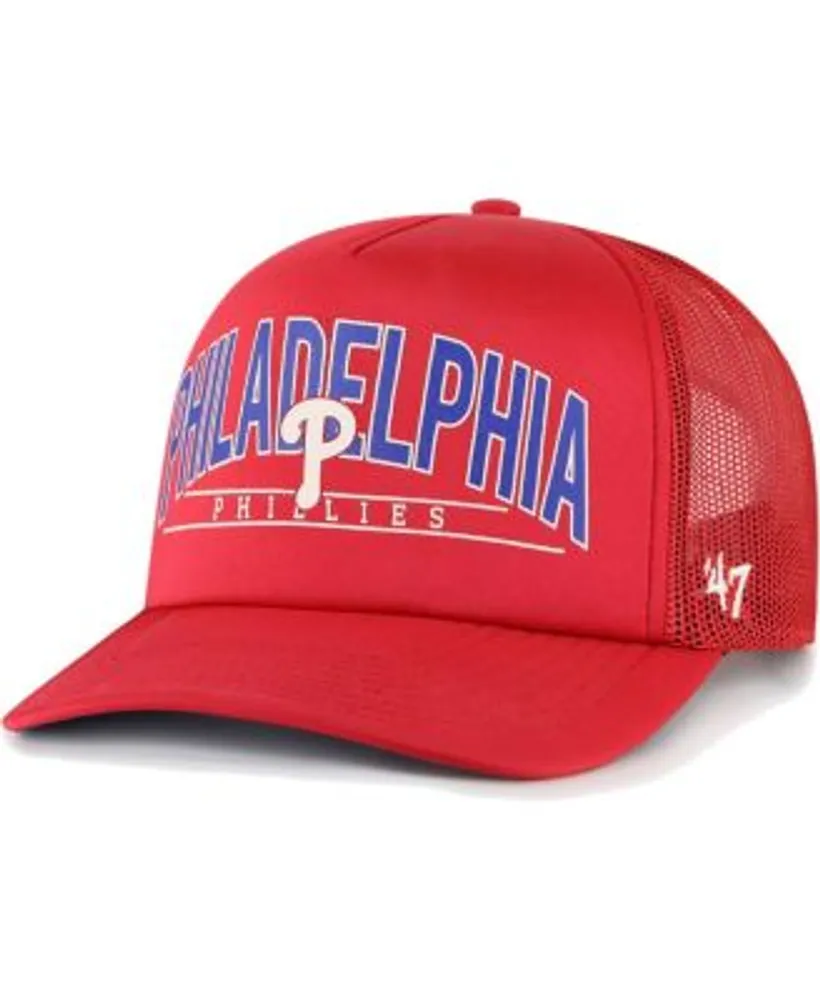 47 Brand Men's Red Philadelphia Phillies Backhaul Foam Trucker Snapback Hat