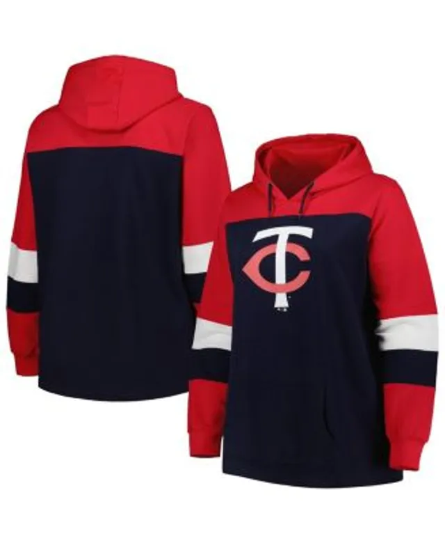 Women's Minnesota Twins DKNY Sport Pink The Emma Half-Sleeve Pullover Hoodie