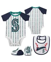 Newborn & Infant Mitchell & Ness Royal/Red Buffalo Bills Throwback Bodysuit Bib & Booties Set