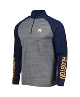 New Era Navy Houston Astros Ripstop Raglan Quarter-Zip Hoodie