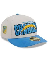 Men's New Era Black/Powder Blue Los Angeles Chargers 2022 NFL Draft Low Profile 59FIFTY Fitted Hat