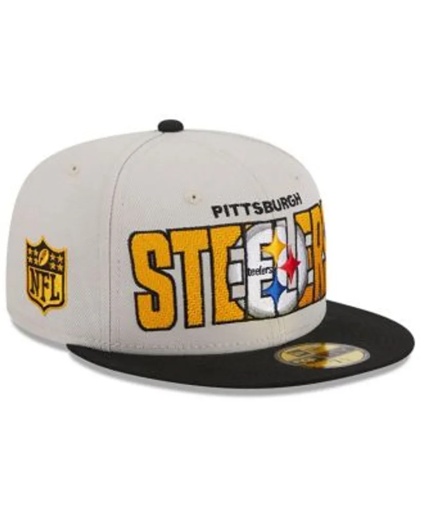 New Era Men's Stone, Black Pittsburgh Steelers 2023 NFL Draft On Stage  59FIFTY Fitted Hat
