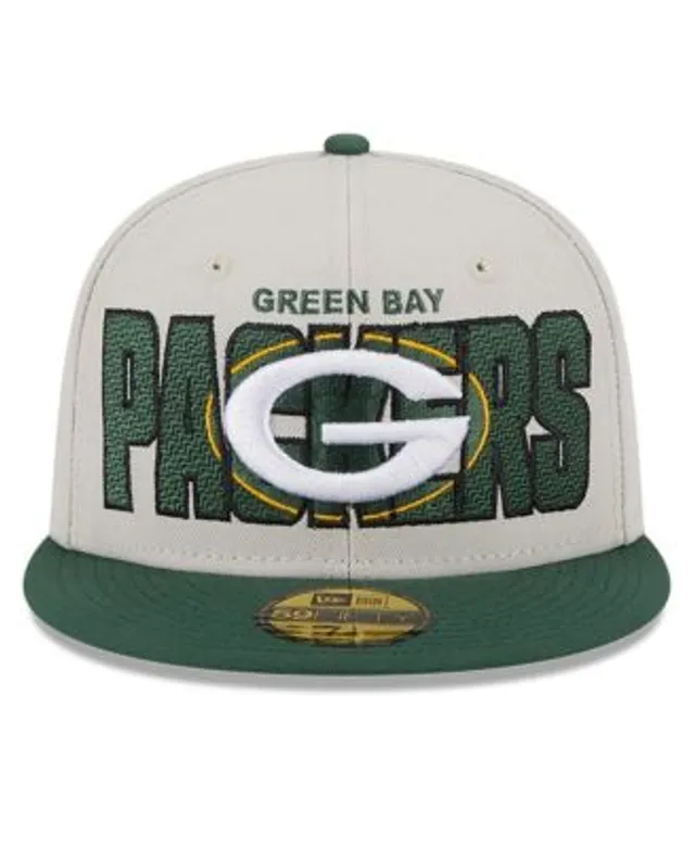 Men's New Era Green/Black Green Bay Packers 2021 NFL Sideline Road 59FIFTY Fitted Hat