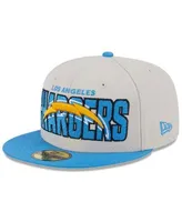 Men's New Era Stone/Powder Blue Los Angeles Chargers 2023 NFL Draft Low Profile 59FIFTY Fitted Hat