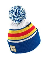 Adidas Men's Navy Colorado Avalanche Team Classics Striped Cuffed Knit Hat  with Pom