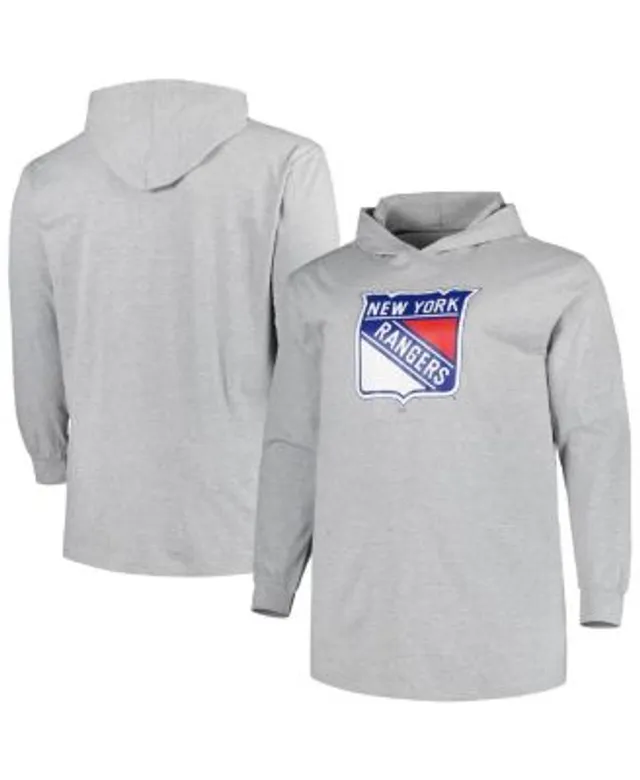 Men's Fanatics Branded Heather Gray New York Knicks Big & Tall Wordmark Pullover Hoodie