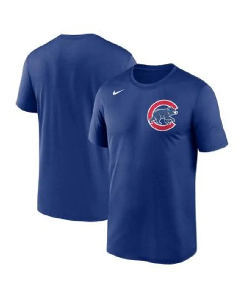 Nike Men's Royal Chicago Cubs Wordmark Legend Performance Big and Tall T- shirt