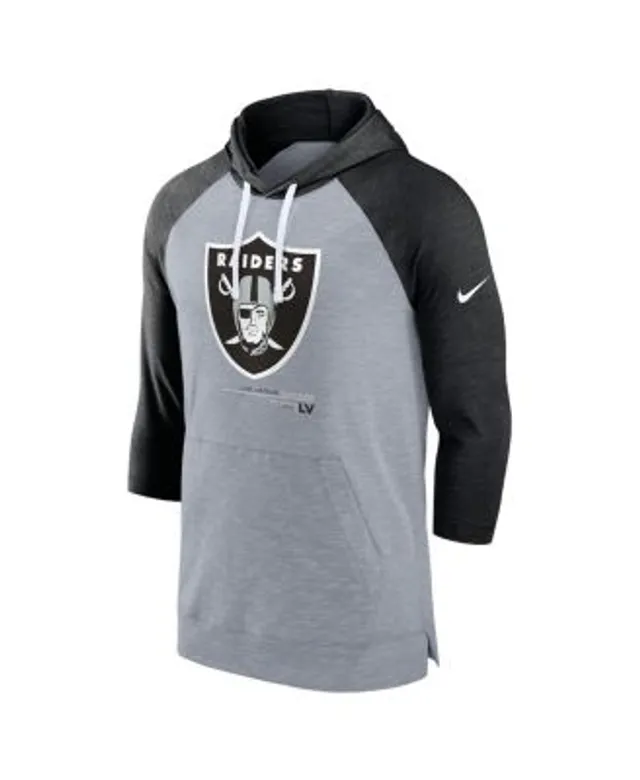 Las Vegas Raiders Mitchell & Ness Postgame Short Sleeve Hoodie - Black