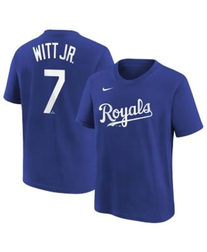 Nike Youth Boys and Girls Bobby Witt Jr. Royal Kansas City Royals Player  Name Number T-shirt