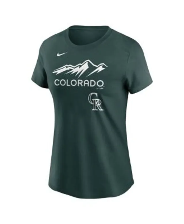 Women's Black Colorado Rockies Hometown V-Neck T-Shirt