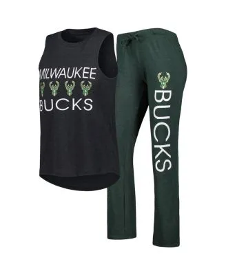 Philadelphia Eagles Concepts Sport Women's Muscle Tank Top & Pants Sleep  Set - Black/Midnight Green