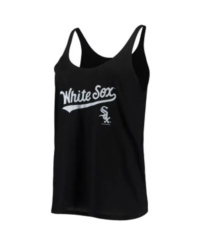 Women's Chicago White Sox Black Plus Size Racerback Scoop