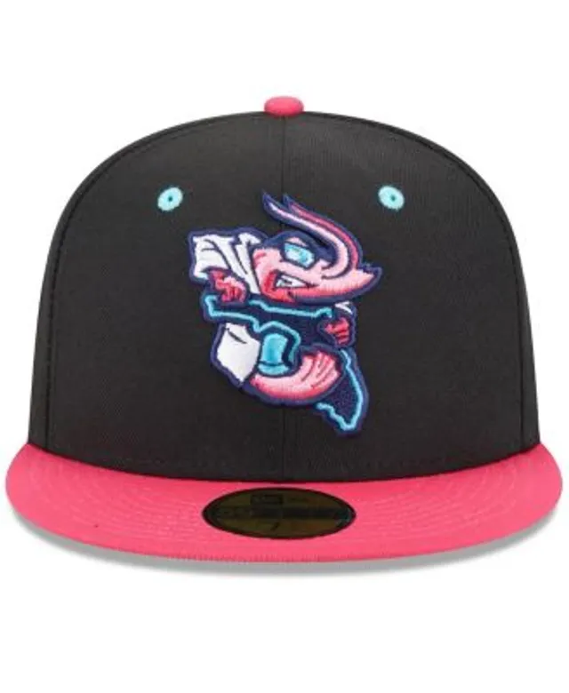 New Era Men's Black Jacksonville Jumbo Shrimp Authentic Collection  Alternate Logo 59FIFTY Fitted Hat