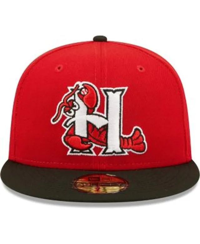Lansing Lugnuts Official New Era 5950 Home Cap - Red/Black 7 3/4