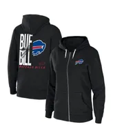 Buffalo Bills WEAR by Erin Andrews Women's Sponge Fleece Full-Zip Hoodie -  Black