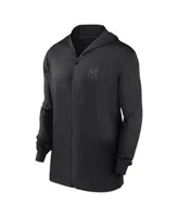 New York Yankees Authentic Collection Raglan Full-Zip Hoodie by NIKE