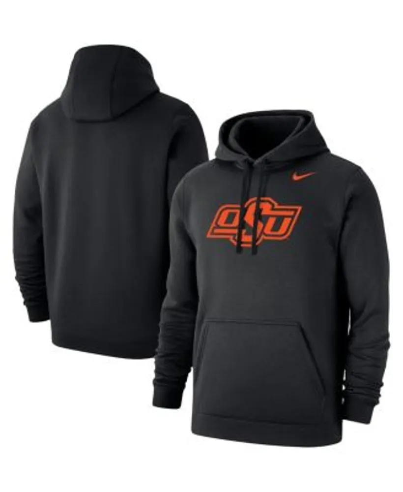 Men's Nike Heathered Gray Oklahoma State Cowboys Football Club Pullover Hoodie Size: Small