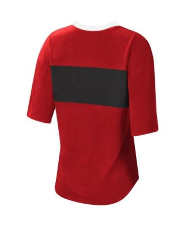 Touch Women's Red, Black Cincinnati Reds Lead Off Notch Neck T-shirt
