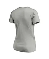 Fanatics Branded Women's Heathered Gray Chicago White Sox Core Official Logo V-Neck T-Shirt - Heather Gray