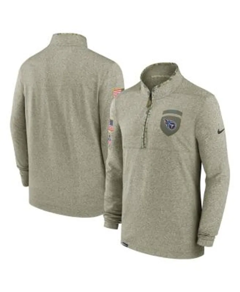 Men's Antigua Navy Tennessee Titans Brigade Quarter-Zip Sweatshirt