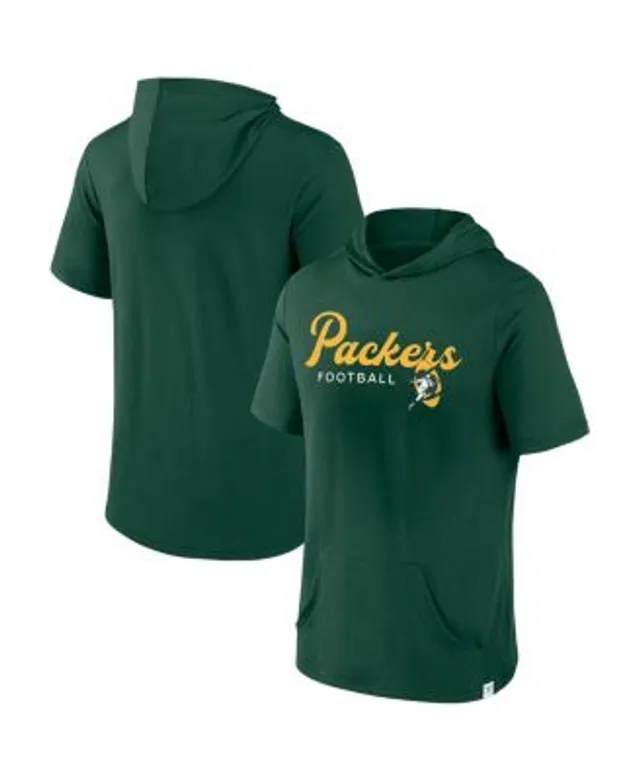 Fanatics Men's Branded Hunter Green Bay Packers Offensive Strategy Short  Sleeve Pullover Hoodie