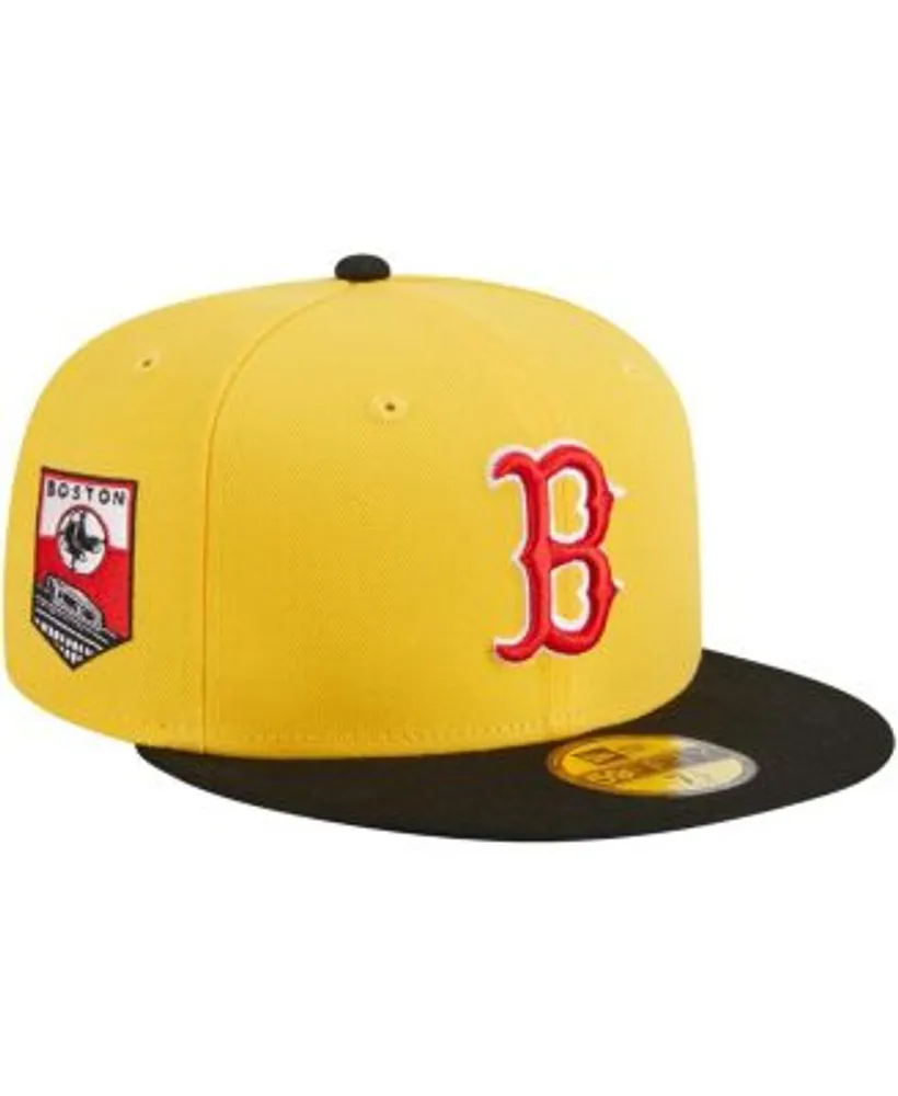 Men's New Era Red Boston Red Sox Logo White 59FIFTY Fitted Hat