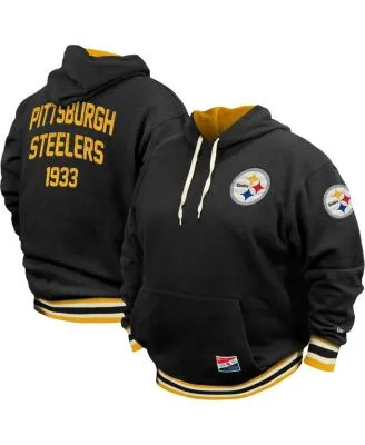 Men's Pittsburgh Steelers T.J. Watt Black Big & Tall Fleece Name & Number  Pullover Hoodie