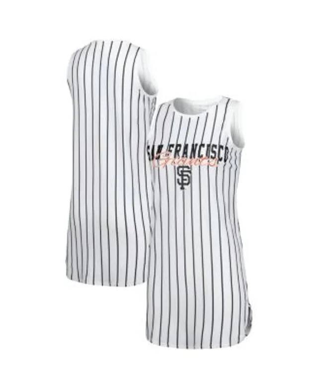 Houston Astros New Era Women's Pinstripe Henley Racerback Tank Top - White