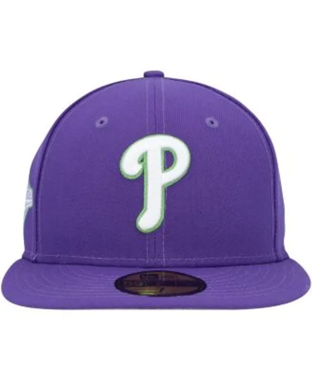 New Era Purple Los Angeles Dodgers Lime Side Patch 59FIFTY Fitted Hat