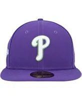 Men's New Era Purple Houston Astros Lime Side Patch 59FIFTY Fitted Hat