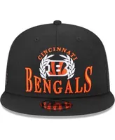 Men's New Era Black Cincinnati Bengals Team Classic Trucker 9FIFTY Snapback  Hat