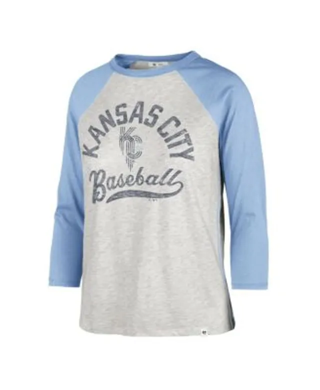 Women's '47 Gray San Diego Padres City Connect Retro Daze Ava Raglan 3/4-Sleeve T-Shirt Size: Small