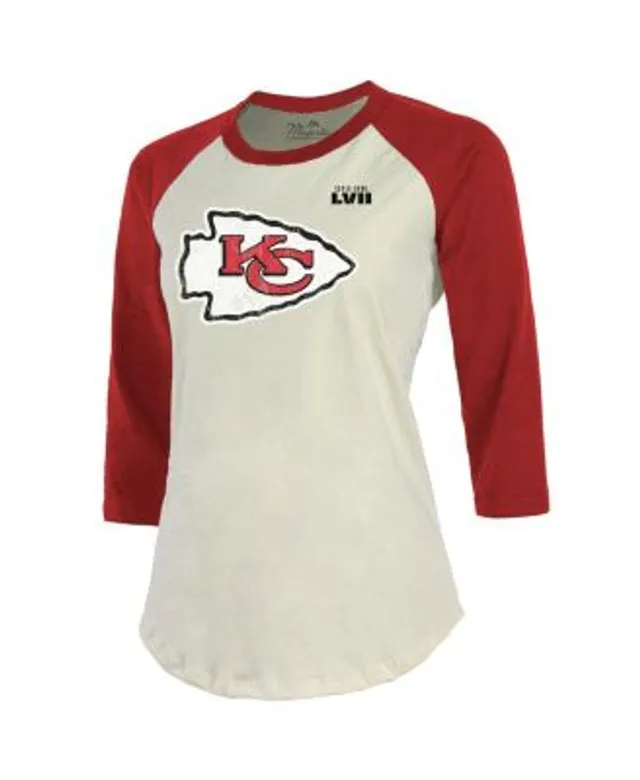 : Women's Majestic Threads Patrick Mahomes Red Kansas City Chiefs  Super Bowl LVII Name & Number Raglan 3/4 Sleeve T-Shirt : Sports & Outdoors