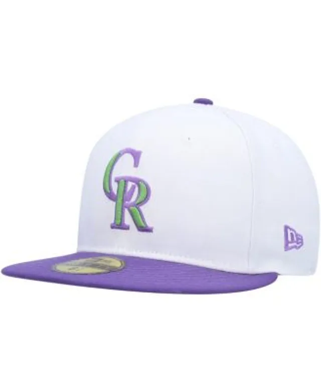 New Era Men's Cardinal Colorado Rockies Logo White 59FIFTY Fitted Hat