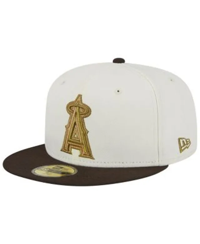 Los Angeles Angels New Era 2002 World Series Gold Undervisor 59FIFTY Fitted  Hat - Black