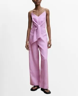 Women's Linen Knot Jumpsuit