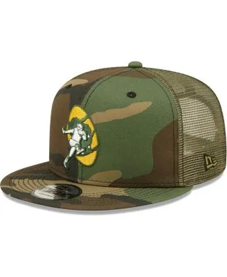 Lids Green Bay Packers New Era Trucker 9FIFTY Snapback Hat - Camo/Olive