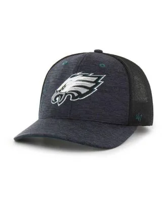 Men's '47 Black/White Philadelphia Eagles Trophy Trucker Flex Hat Size: Small/Medium