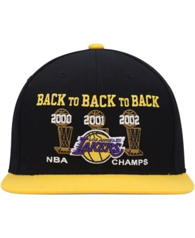 Mitchell & Ness Black Los Angeles Lakers Front Loaded Snapback Hat