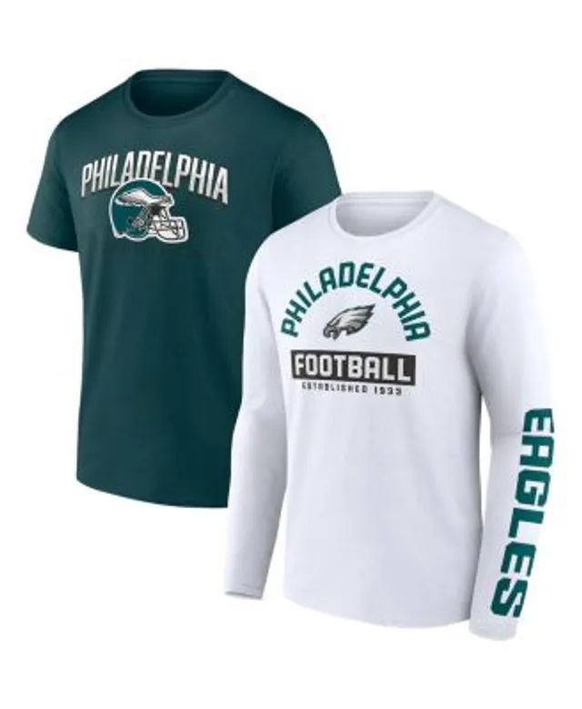 Men's Fanatics Branded Midnight Green/Black Philadelphia Eagles Square Off Long Sleeve T-Shirt Size: Small