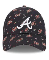New Era Women's Navy Atlanta Braves Bloom 9TWENTY Adjustable Hat