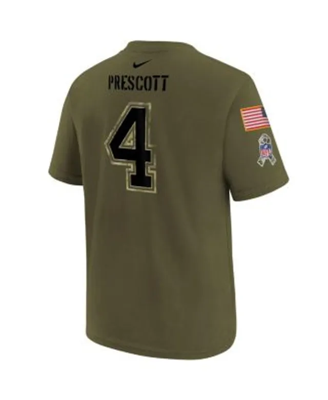 Dak Prescott Dallas Cowboys NFL Jersey Youth Medium Army Green Salute To  Service