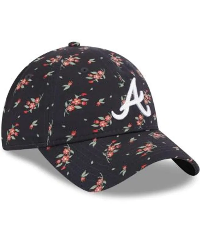 Women's Atlanta Braves New Era Navy Team Blossom 9TWENTY Adjustable Hat