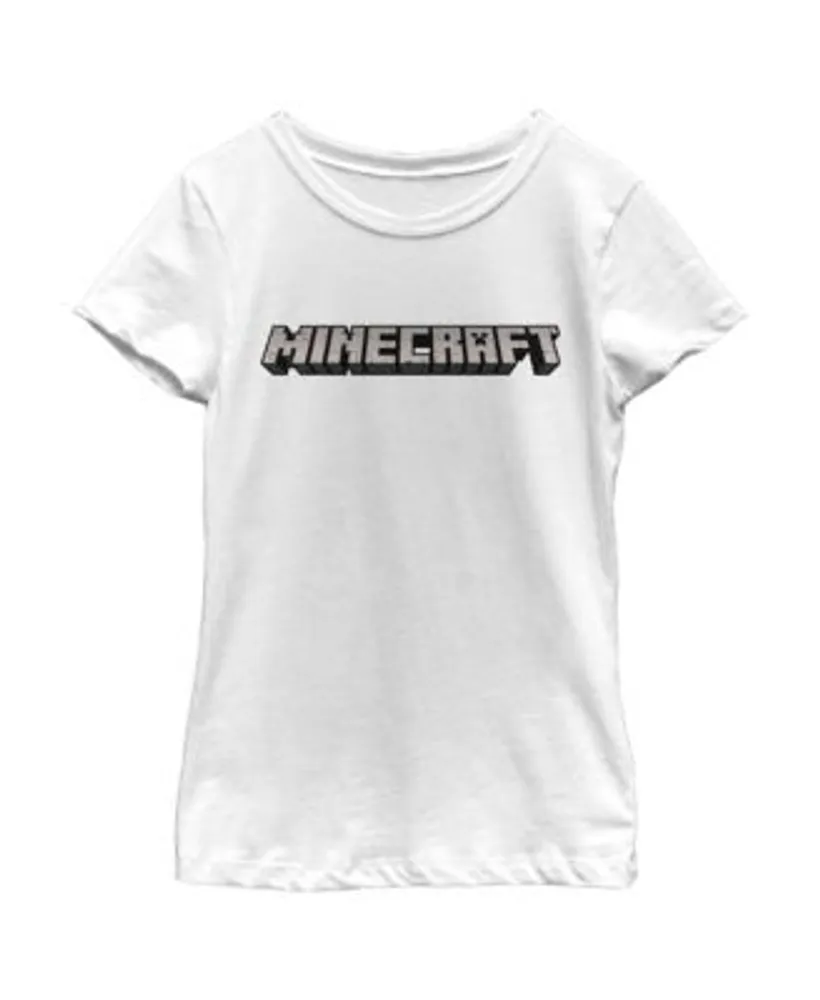 Girl's Minecraft Legends Creeper Logo T-Shirt - Mint - Large