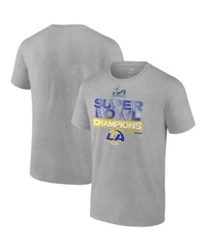 Fanatics Men's Branded Heathered Gray Los Angeles Rams Super Bowl LVI  Champions Locker Room Trophy Collection T-shirt